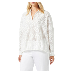 PERSONA by Marina Rinaldi blusa bianco in fil coupè ampia 2513191292600 CALAMAI