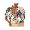 PERSONA By Marina Rinaldi camicia over fantasia foglie bianco/nero/cammello 2513191036600 RAID
