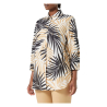 PERSONA By Marina Rinaldi oversized shirt with leaves pattern white/black/camel 2513191036600 RAID