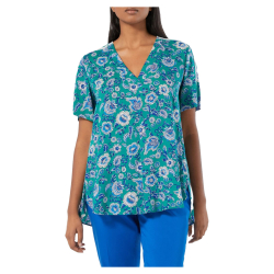 MARINA SPORT by Marina Rinaldi blusa fantasia floreale verde/bluette 2518191017600 CINESE