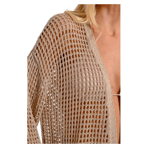 MOLLY BRACKEN cardigan donna maglia a rete LA1711DP 97% acrilico 3% poliestere