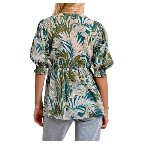 MOLLY BRACKEN blusa donna con polso elastico Z601DE 100% cotone
