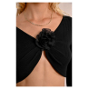 MOLLY BRACKEN women's short bolero with applied flower E1727DP 72% viscose 28% polyester