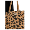 MOLLY BRACKEN women's bag biscuit black animalier print 100% jute
