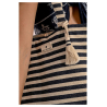 MOLLY BRACKEN women's bag cotton blend fabric blue/ivory stripes ZA63DE