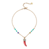SODINI Collana corta groumette e cornetto Partenope 551739T Rosso