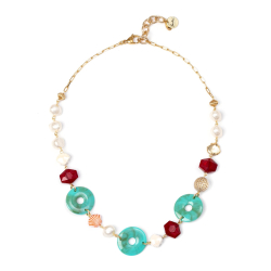 SODINI Collana corta perle e conchigliette Ondina Multicolor 331248