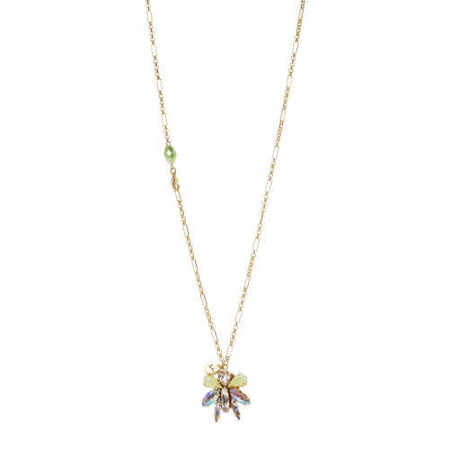 SODINI Long necklace with insect pendant Flora Multicolor 331195