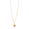SODINI Long oval link necklace with hanging insect Flora Multicolor 331196