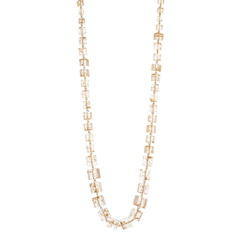 SODINI Collana lunga Kaaba BIANCO/ORO 832108D