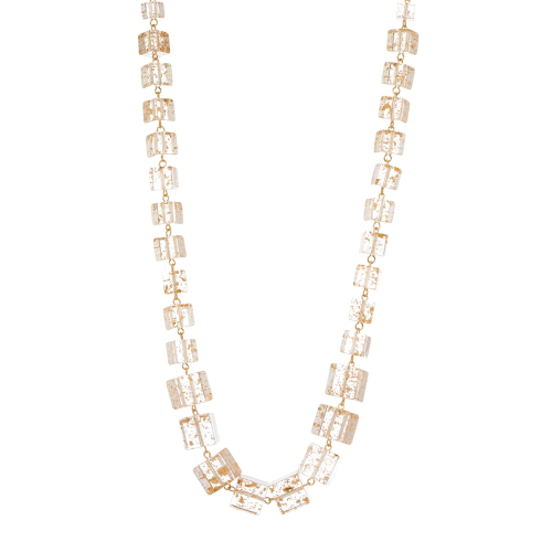 SODINI Collana lunga a dimensioni variegate Kaaba Bianco/Oro 832109D