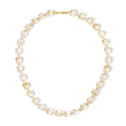 SODINI Collana corta a piccoli cubi Kaaba 832105D Bianco/oro