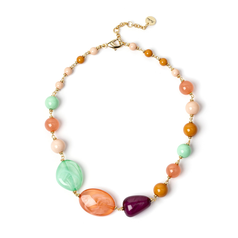 SODINI Collana corta a boule incatenate Chantal Multicolor 832142