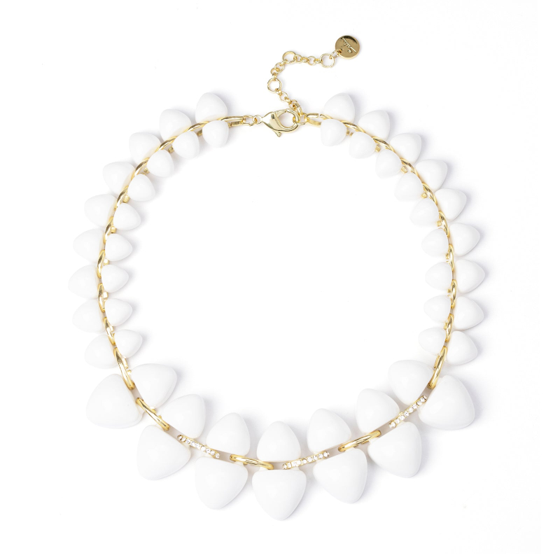 SODINI Collana corta con gemme a due dimensioni Cocoon BIANCO 853030A