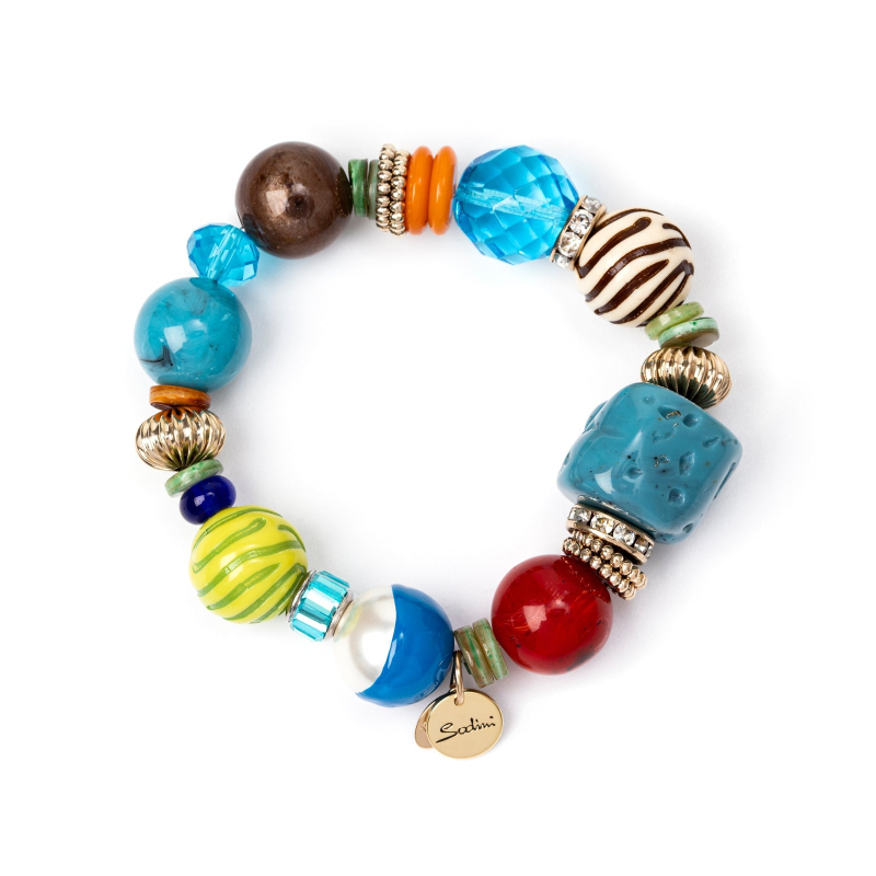 SODINI Bracciale elastico grandi boule, perline, anellini Partenope 551759