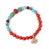 SODINI Bracciale elastico boule, mini-charm e perline Partenope 551756