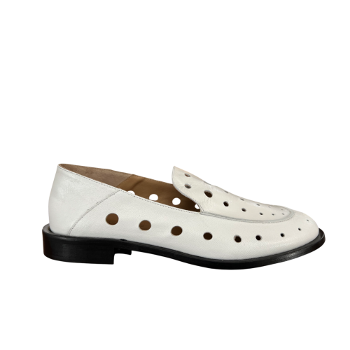 ENTOURAGE ILLIMITED women's unlined white moccasin MILU MADE IN ITALY