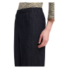 NEIRAMI jeans donna a ovetto blu scuro tasche laterali P007ND MADE IN ITALY