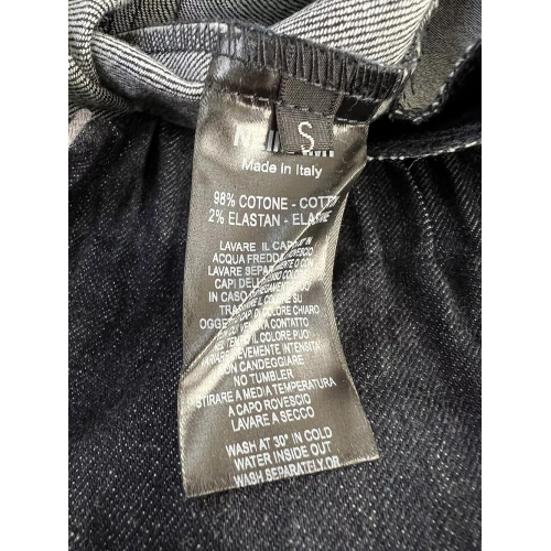 NEIRAMI jeans donna a ovetto blu scuro tasche laterali P007ND MADE IN ITALY