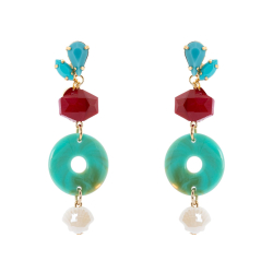 SODINI Orecchini con cerchietto e perla Ondina Multicolorr 331257