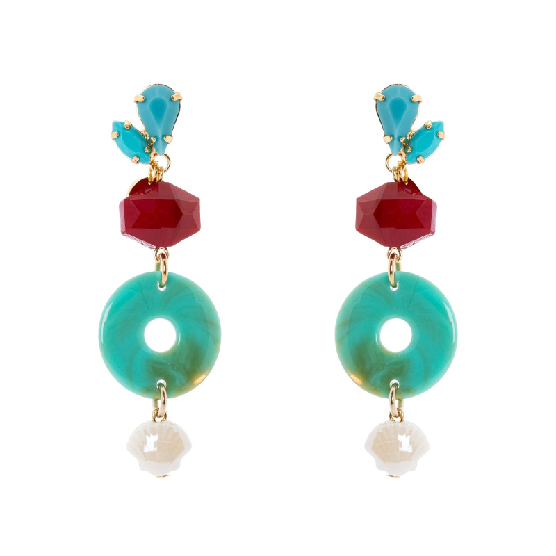 SODINI Orecchini con cerchietto e perla Ondina Multicolorr 331257