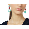 SODINI Orecchini con cerchietto e perla Ondina Multicolor 331257