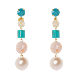 SODINI Orecchini lunghi Ondina - Turchese 331259