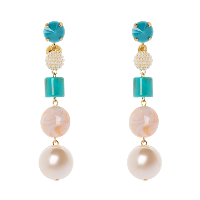 SODINI Orecchini lunghi Ondina - Turchese 331259