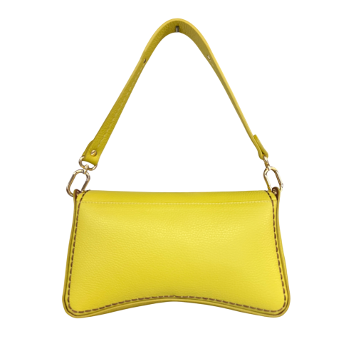 VISONA’ borsa donna a spalla impunture in tinta 24803 CALIFORNIA MADE IN ITALY