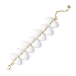 SODINI Bracciale con grandi gemme Cocoon Bianco 853032A