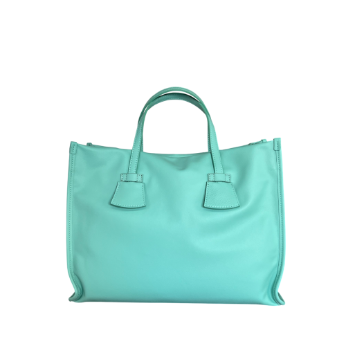 RIPANI borsa donna acquamarina con logo in tinta  E621LL ALDA MADE IN ITALY
