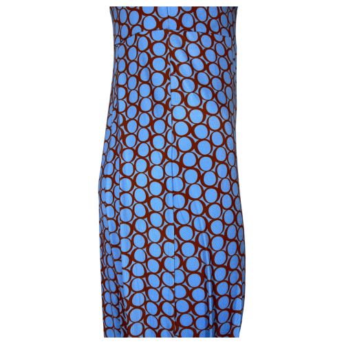 JUSTMINE women's palazzo jumpsuit with light blue/brick circles pattern E2715 1140 MADE IN ITALY