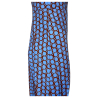 JUSTMINE women's palazzo jumpsuit with light blue/brick circles pattern E2715 1140 MADE IN ITALY