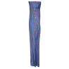 JUSTMINE women's palazzo jumpsuit with light blue/brick circles pattern E2715 1140 MADE IN ITALY