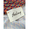 FEELING by JUSTMINE women's palazzo jumpsuit orange/purple/aqua pattern E2759 6106 MADE IN ITALY