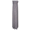 JUSTMINE abito donna lungo svasato fantasia geometrica blu/bianco/arancio E2769 1166 MADE IN ITALY