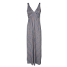 JUSTMINE abito donna lungo svasato fantasia geometrica blu/bianco/arancio E2769 1166 MADE IN ITALY