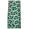 JUSTMINE abito donna lungo svasato fantasia floreale verde/rosa/bordeaux E2769 1136 MADE IN ITALY