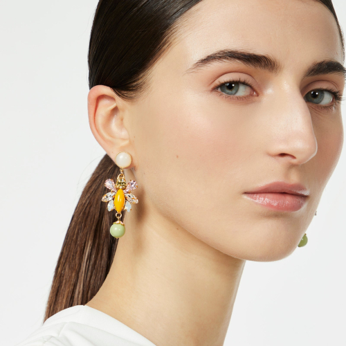 SODINI Flora Multicolor Insect and Ball Earrings 331214