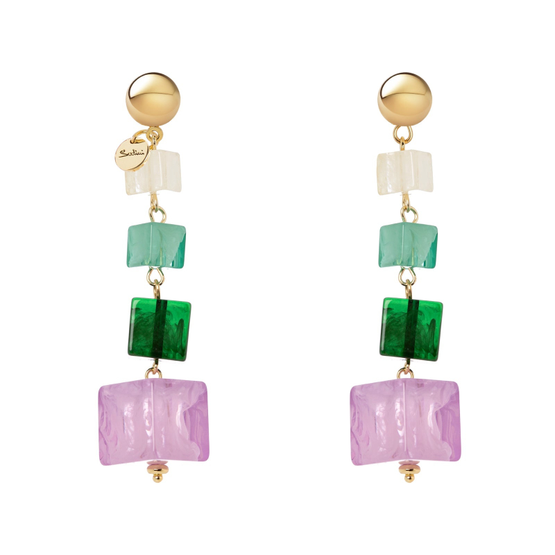 SODINI Kaaba Multicolor scalar pendant earrings 832116W