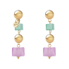 SODINI Kaaba Multicolor 832117W Double Cube and Ball Earrings