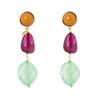 SODINI Orecchini con due elementi incatenati Chantal Multicolor 832152