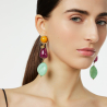 SODINI Orecchini con due elementi incatenati Chantal Multicolor 832152