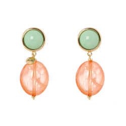 SODINI Orecchini con cabochon e pendente ovale Chantal Multicolor 832157