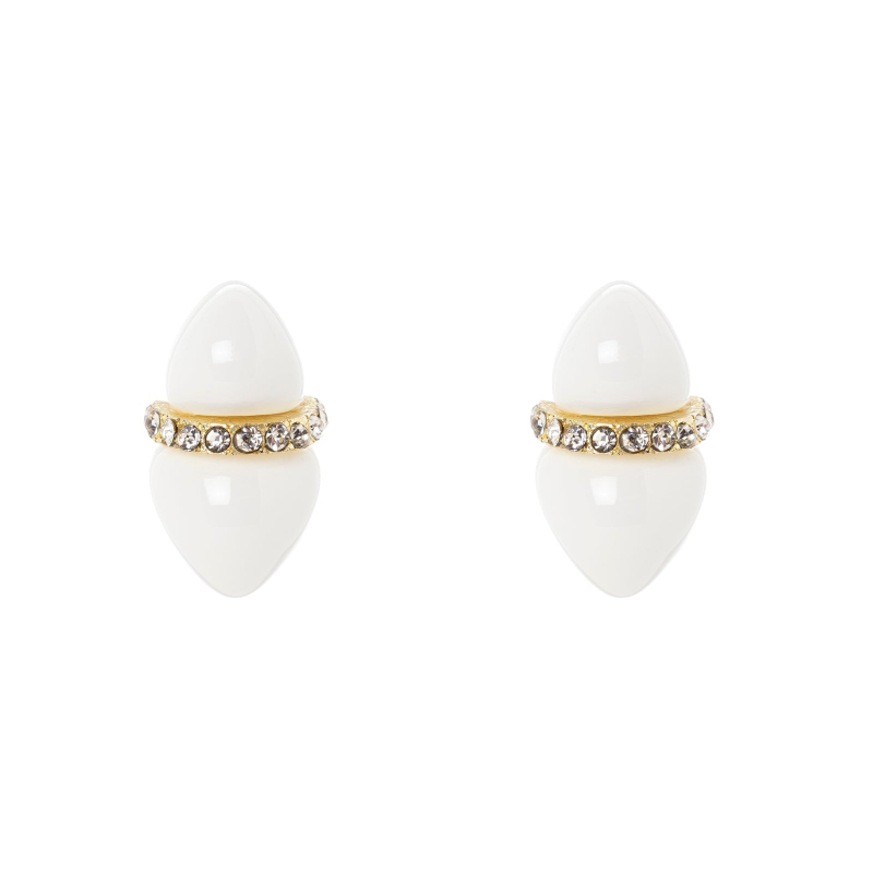 SODINI Orecchini a due gemme Cocoon Bianco 853034A