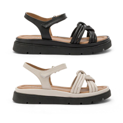 CARMENS sandalo donna pelle flat A55305 THEA TWIST 100% pelle