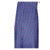 FEELING by JUSTMINE abito svasato azzurro/rosso/blu E2807 6106 KAFTANO CORTO MADE IN ITALY