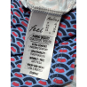FEELING by JUSTMINE abito svasato azzurro/rosso/blu E2807 6106 KAFTANO CORTO MADE IN ITALY