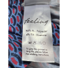 FEELING by JUSTMINE abito svasato azzurro/rosso/blu E2807 6106 KAFTANO CORTO MADE IN ITALY