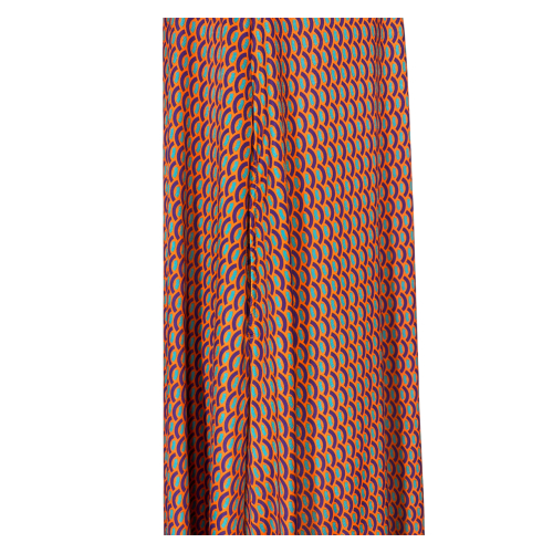 FEELING by JUSTMINE women's flared dress orange/purple/aqua E2699 6106 MIDI DRESS MADE IN ITALY